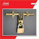 LXINDIA Lock Link PT 30mm New Brass Lock with Hardened Shackle and 3 Brass Key