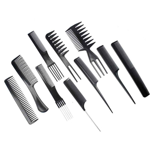 LXINDIA Combs Lipzie 10-Piece Set of Professional Hair Combs