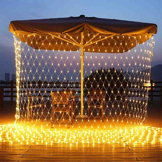 LX INDIA lights Litehom Copper Led Net Mesh String Lights,9.8FtX6.6Ft,192 Leds,8 Modes Diwali Decor With Diwali Lights