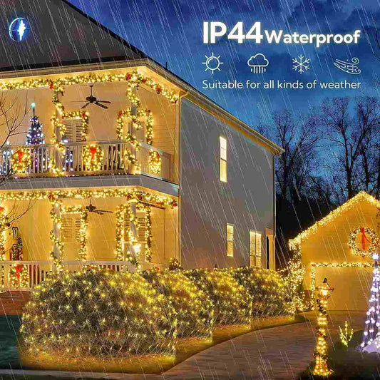 LX INDIA lights Litehom Copper Led Net Mesh String Lights,9.8FtX6.6Ft,192 Leds,8 Modes Diwali Decor With Diwali Lights