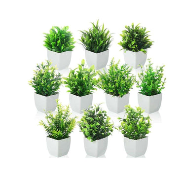 LXINDIA Plants Litleo Artificial Plants Fake Potted Plants (10 Mini)