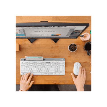 LXINDIA Keyboards Logitech K580 Slim Wireless Keyboard ( white)