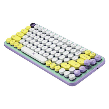 LXINDIA Keyboards Logitech POP Keys Wireless Mechanical Keyboard with Customizable Emoji Keys (Daydream)