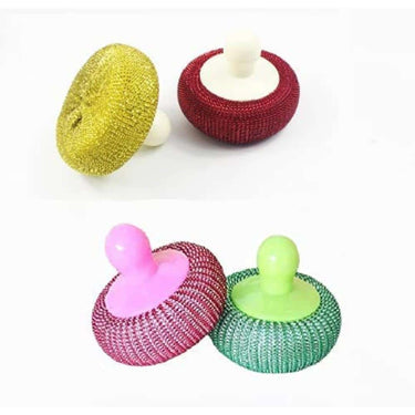 LXINDIA Scrubber LOMESH 4 Pcs Set Plastic Wire Scouring Scrubber