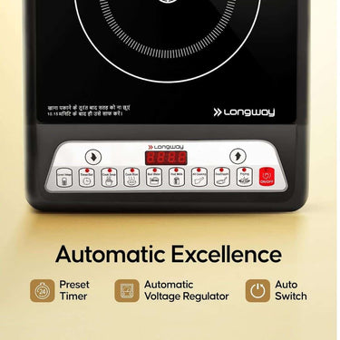 LXINDIA Induction Cooktop Longway Elite Plus IC 2000 Watt Induction Cooktop