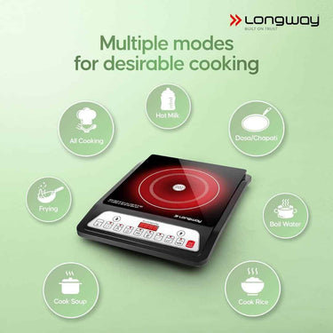 LXINDIA Induction Cooktop Longway Elite Plus IC 2000 Watt Induction Cooktop