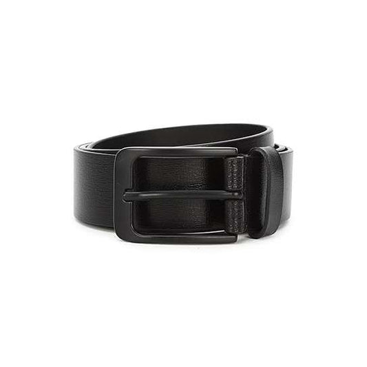LX INDIA Belts Louis Philippe Men Textured Formal Italian Leather with Matt Black Metal Buckle Belt XL