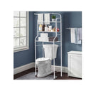 LXINDIA organizer Lukzer 3 Layer Over The Machine Bathroom Shelf with Towels Hanging Rod