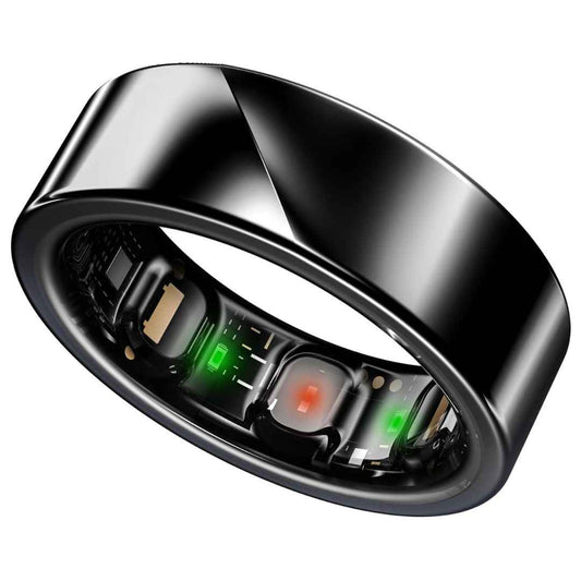 LX INDIA Smart Ring LUNA Ring (Buy Sizing Kit First) - Most Accurate Smart Ring, Track Sleep(MIDNIGHT BLACK)SIZE 6