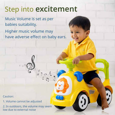 LXINDIA Toys LuvLap Sunny Ride on and Car for Kids with Music  (Yellow)