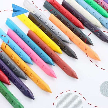 LXINDIA Crayons Luxor Doodles Triangular Grip Plastic Crayons 24 Assorted Shades