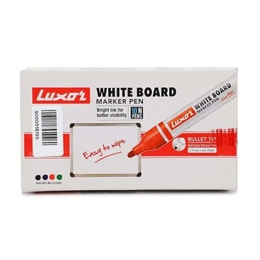 LXINDIA marker Luxor White Board Marker Pens Black Pack of 10