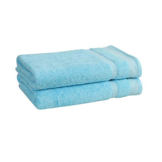 LX INDIA Towels MAFATLAL Pure Cotton Long Size Bath Towel (Pack of 2, BLUE)