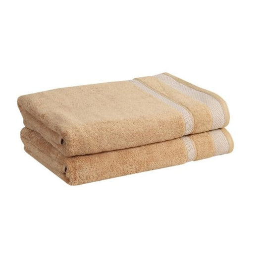 LX INDIA Towels MAFATLAL Pure Cotton Long Size Bath Towel (Pack of 2, BROWN)