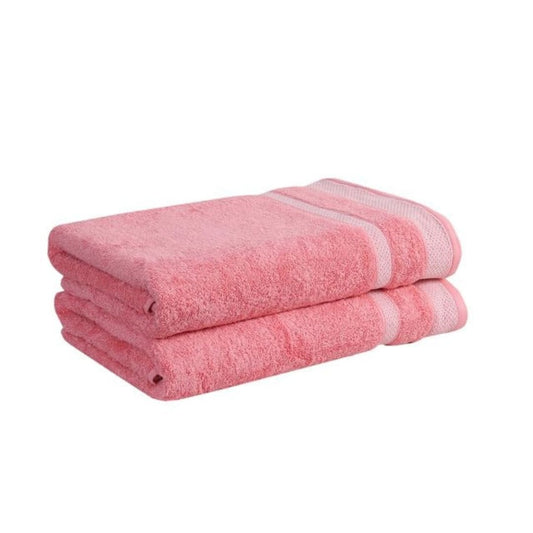 LX INDIA Towels MAFATLAL Pure Cotton Long Size Bath Towel (Pack of 2, PINK)