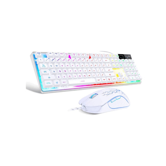 LXINDIA Keyboard and Mouse Combo MageGee K1 Combo (White)
