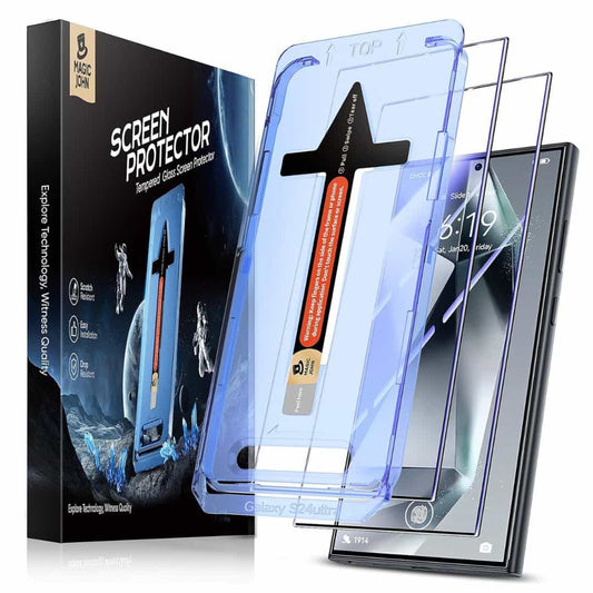 LX INDIA MAGIC JOHN 2 Pack for Samsung Galaxy S24 Ultra Tempered Glass Screen Protector