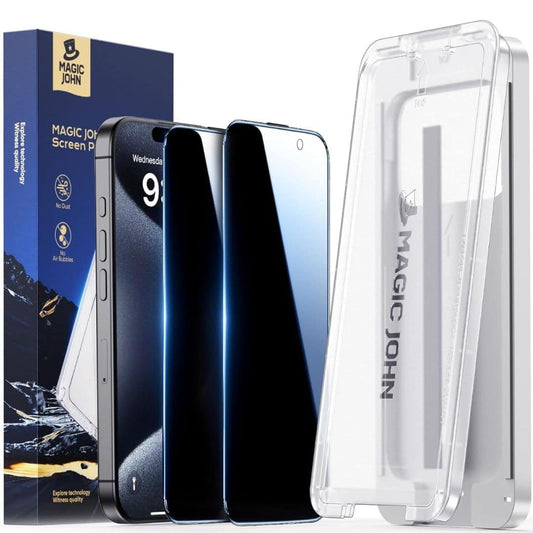 LX INDIA MAGIC JOHN 3rd Gen Upgraded for iPhone 15 Pro Max Privacy Screen Protector 6.7 Inch (2 pack)
