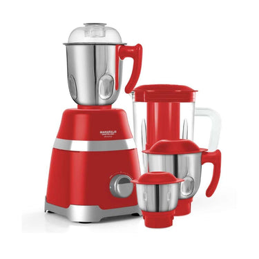 LXINDIA Grinders Maharaja Whiteline Ultramax Elite Mixer Grinder with 4 Jars 800W(Red)