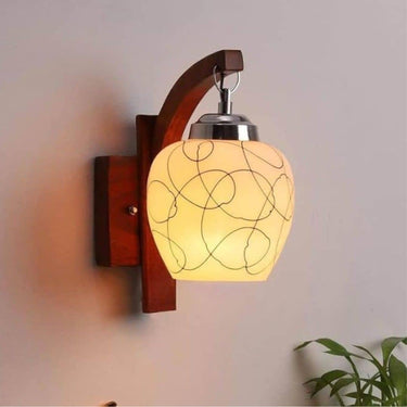 LXINDIA Fancy Lights Mahganya Home Decorative Modern Wall lamp (Black and White)