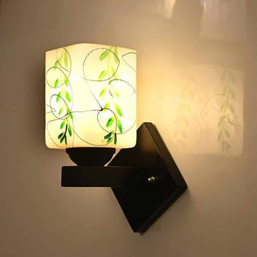 LXINDIA Fancy Lights Mahganya Home Decorative Wall lamp (Green and White)