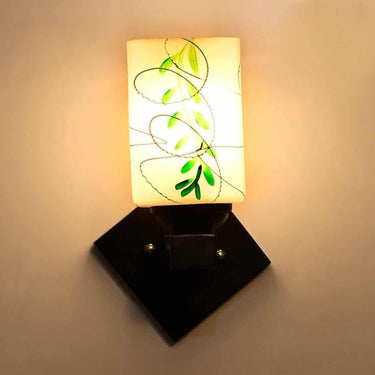 LXINDIA Fancy Lights Mahganya Home Decorative Wall lamp (Green and White)