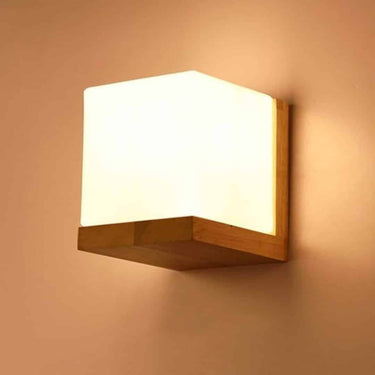 LXINDIA Fancy Lights Mahganya Home Decorative Wall lamp (Pack of 2) Pine Wood and Beige