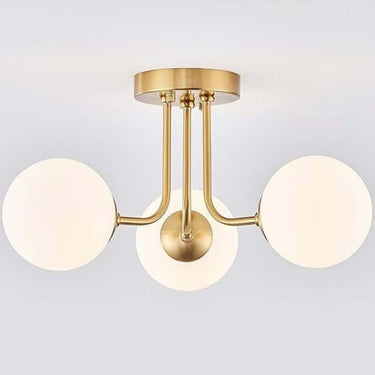 LXINDIA Fancy Lights Mahganya Modern Semi Flush Mount Ceiling Light 3 Light