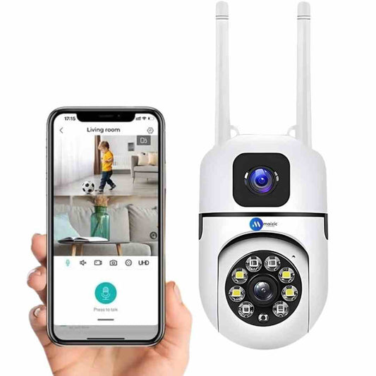 LX INDIA wifi cctv camera Maizic Smarthome 5+5 MP Dual Lens Mini Ptz CCTV Camera 360 Degree Security WiFi Camera