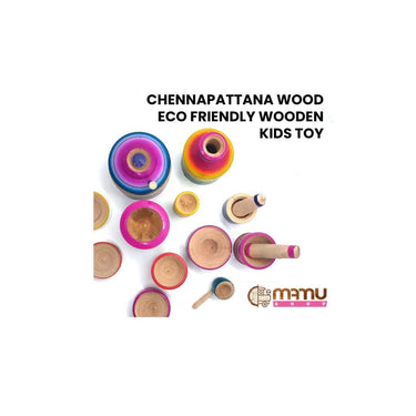 LXINDIA Toys MAMU SHOP Mamushop Chennapattana Wooden Kids Toy Kitchen Set