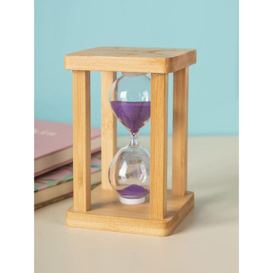LX INDIA Sand Timers Market99 MDF Hour Glass for Home Dacor | Purple Sand Timer Clock (Purple)
