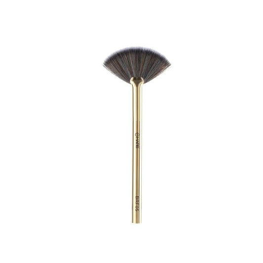 LX INDIA Makeup Brush MARS Artist's Arsenal Professional Fan Brush For Face Highlighting,Precise Synthetic Brushes,Feather Soft Touch ,Perfect For Highlighting ,Luxe Packaging Makeup Brush (Golden) Pack of 2
