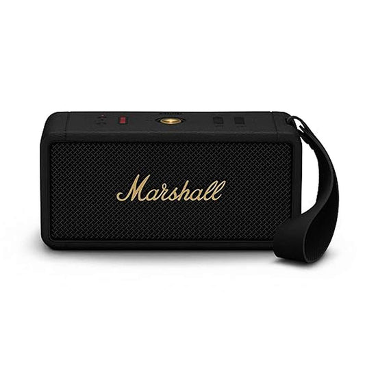 LX INDIA Speaker Marshall Middleton Portable Bluetooth Speaker Black & Brass.