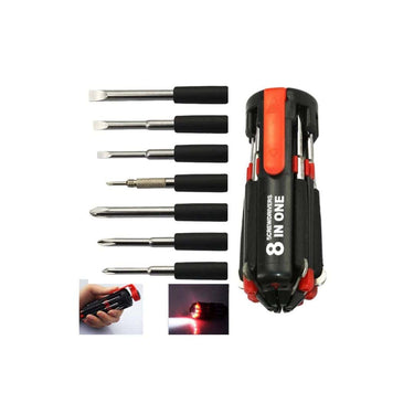 LXINDIA screw drivers Mcare 8 in1 Screwdriver Set with 6 LED Lights