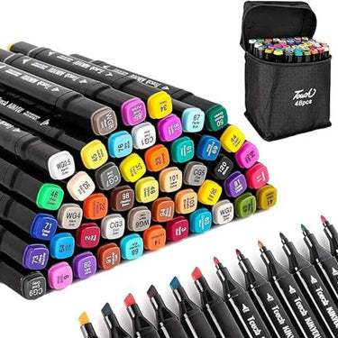 LXINDIA marker MECHBORN 48 Pc Dual Tip Art Markers Alcohol Markers Pen Set