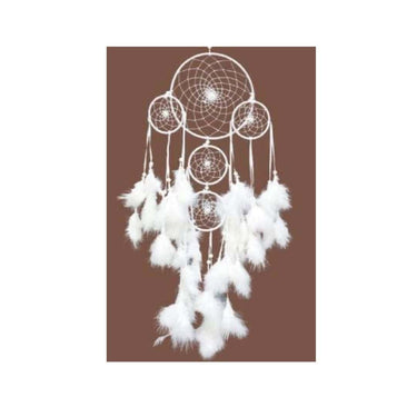 LXINDIA Wall Hanging Mehruna Dream Catchers Wall Hangings Feather Wind White