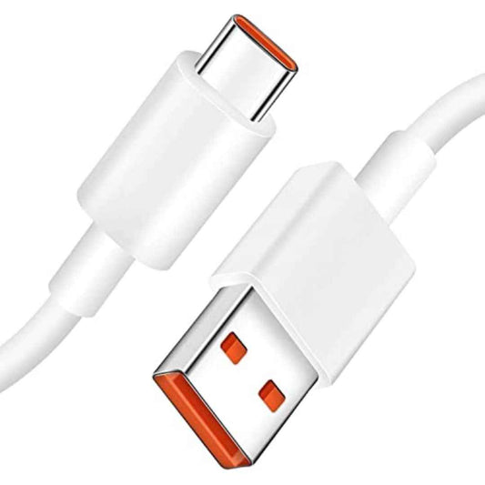 LX INDIA USB C & OTG Cables Mi USB to Type C 33W Hypercharge Cable (White, 1 Meter)