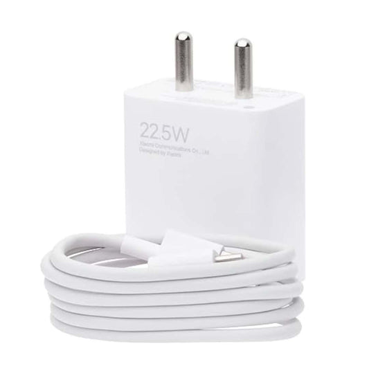LXINDIA Mobile Charger Mi Xiaomi Fast USB Type C Charger (Adapter and Type C Cable) White
