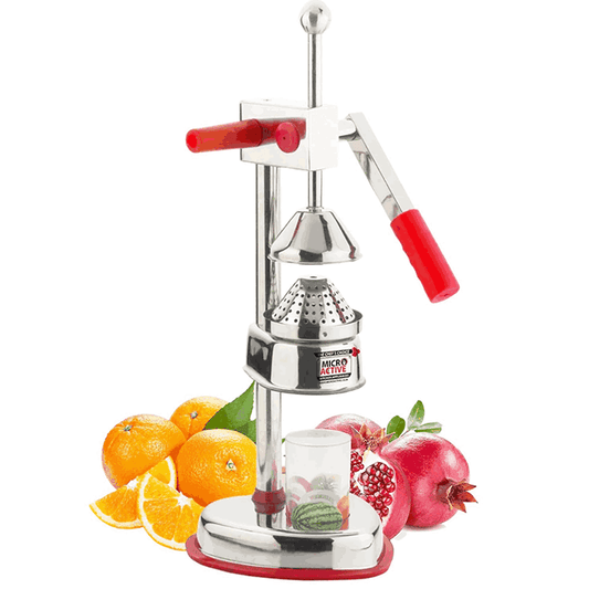 LX INDIA squeezer MICROACTIVE® 304 Stainless Steel Manual Hand Press Orange