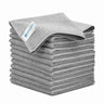 LXINDIA Cleaning Towel Microfiber Wholesale 12x12 inch Cleaning Cloths Grey 12 Pack