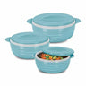 LXINDIA Hot Pot Milton Aspire Casseroles Blue set of 3