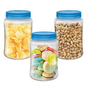 LXINDIA Containers MILTON Crisp N Clear Round Pet Storage Jar Set of 3 Blue 560 ml