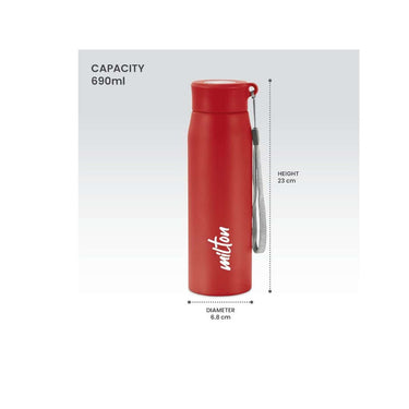 LXINDIA bottle MILTON Handy 650 Stainless Steel Water Bottle (Red)