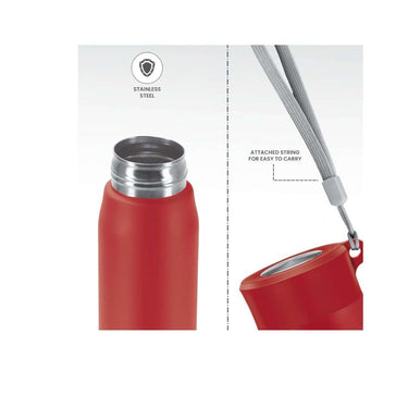 LXINDIA bottle MILTON Handy 650 Stainless Steel Water Bottle (Red)