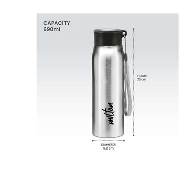 LXINDIA bottle MILTON Handy 650 Stainless Steel Water Bottle (Silver)