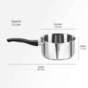 LXINDIA cookware Milton Pro Cook Stainless Steel Tea Pan (18cm)