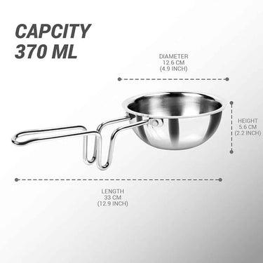 LXINDIA cookware MILTON Pro cook Triply Stainless Steel 12cm Tadka Pan