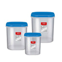 LXINDIA Containers MILTON Quadra Modular Containers with Lid Set of 3 (2L, 3L and 4L)