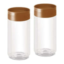 LXINDIA Containers MILTON Stack IT 1000 Airtight Plastic Storage Container Set 890 Ml  Set of 2 Brown