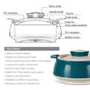 LXINDIA Hot Pot Milton Venice 2000 Insulated Inner Stainless Steel Casserole 1.85 Litres Marble Green